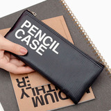 雯屋正品韩国文具Jstory气质黑色笔袋男女学生文具包创意办公笔包