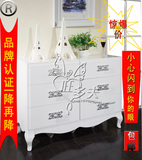 宜家环保白色钢琴烤漆简约现代韩式卧室收纳储藏玄关实木双三斗柜