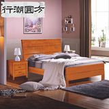 包邮 卧室家具拼接简约现代家居雕花单人床实木床1.2米成人床