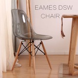 EAMES宜家透明餐椅伊姆斯椅子创意塑料靠背椅实木电脑椅书桌椅子