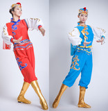 现代少数民族舞蹈演出服蒙族骑马服饰蒙古舞服装打鼓舞筷子舞新款