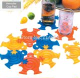 250Sets Plastic Cup Mats Novelty Hand in Dining Table Carto