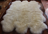 皮毛一体地毯 白色长毛大地毯 奢华别墅地毯地垫 澳洲羊毛皮垫子