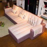 小户型布艺折叠沙发床 多功能组合宜家双人沙发床实木 1.8米包邮