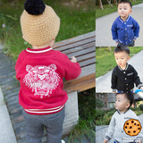 儿童棒球服加厚加绒秋冬男童卫衣2015韩版潮长袖童装宝宝夹克外套