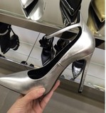 2016新款时尚超高跟单鞋欧美高级宴会晚礼服鞋尖头一字带性感女鞋