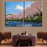 日本富士山装饰画日式挂画料理装饰画日本樱花挂画日本风景装饰画