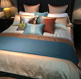 高档家纺床上用品多件套新中式10件床笠式样板房双人床品套件新品