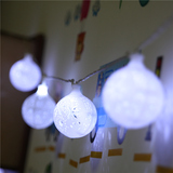 圣诞节创意装饰灯用品防水户外布置雪花LED彩灯闪灯串灯圆球灯泡