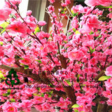 春节装饰桃花树 加密桃花树假桃花树 加密樱花树 商场摆放桃花树