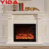1.2米欧式壁炉白色装饰电视柜田园壁炉架实木取暖仿真火电壁炉芯