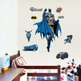 蝙蝠侠 卡通墙贴画 儿童房间男孩卧室床头背景墙面装饰 贴纸超大