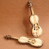 迷你手工娃娃屋模型DIY配件 实木木刻提琴乐器模型