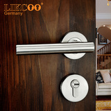 Likcoo 房门锁室内执手锁 304不锈钢直角机械门锁把手锁