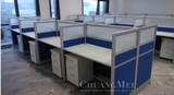 四人组合屏风办公桌办公家具办公桌 32款屏风电脑桌可走线铝合金