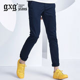 gxg jeans男士休闲长裤 英伦百搭潮流纯色纯棉直筒长裤子62902009