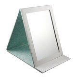 BOLEN 台式折叠便携镜子 化妆小镜子 皮革办公桌台式镜子CZD2100