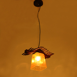 欧式地中海田园复古单头实木美式乡村吊灯过道灯阳台灯餐厅灯具