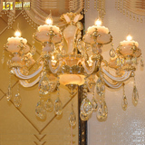 欧式奢华玉石锌合金水晶灯吊灯简约客厅LED吸顶灯具餐厅卧室灯饰