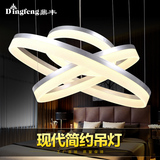 现代简约客厅吊灯大气创意个性圆形灯具卧室灯餐厅灯环形LED吊灯