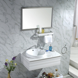 浴室柜组合不锈钢小户型吊柜简约欧式卫浴卫生间洗脸盆洗手台盆池