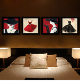 装饰画现代人物时尚家居挂画抽象画客厅卧室床头人物墙画个性壁画
