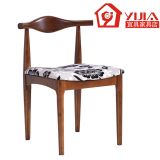 新款简约北欧宜家橡木餐椅实木胡桃色咖啡厅椅子现代高档书桌椅