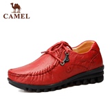 Camel/骆驼女鞋 2015秋季新款简约休闲单鞋软底皮鞋A153379128