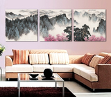 客厅装饰画现代无框画三联壁画沙发背景墙画家居饰品挂画水墨国风