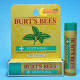moon之谷美国进口BURT'S BEES小蜜蜂桉树薄荷蜂蜡润唇膏4.25g