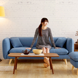 现代简约客厅小户型双三人沙发日式韩式北欧卧室布艺沙发组合宜家