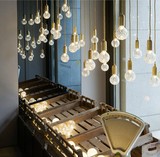北欧创意个性玻璃吊灯酒店别墅会所餐厅吧台灯楼梯LED流星雨吊灯