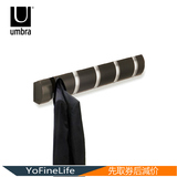 UMBRA实木挂钩 创意挂衣钩 现代简约衣帽门后墙壁可折钥匙318850