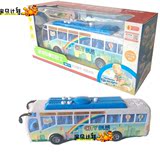 宝乐星会讲故事的公交巴士车配CD客车公共汽车 儿童惯性汽车玩具