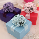 喜糖盒子韩式 蓝色粉色树脂欧式喜糖盒结婚庆用品创意定制糖果盒