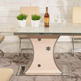 家用时尚钢化玻璃餐桌 特价 欧式餐桌 现代 简约 田园家具