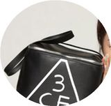韩国3CE三只眼箱型正方形定型化妆包大容量收纳包洗漱包旅行包