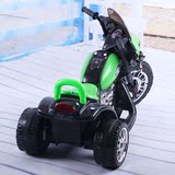 正品包邮儿童电动摩托车哈雷可充电带摇摆小孩电动三轮木兰车大号