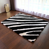 澳尊澳洲纯羊毛地毯客厅卧室地毯整张羊皮毛一体欧式地毯黑白条纹