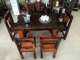 老船木茶桌椅组合原生态古典家具沉船木实木客厅茶几茶台泡茶桌椅