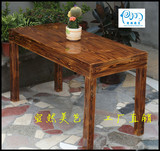 厂家直销定制实木碳化餐桌饭桌户外长桌休闲桌子咖啡户外阳台桌椅
