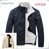 冬季男装nautica/诺帝卡短款休闲商务夹克中年加绒加厚男士外套