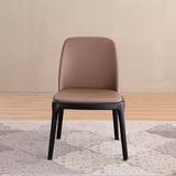 实木餐椅北欧家用咖啡椅西餐厅时尚休闲皮布艺餐椅软包靠背会议椅