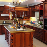 美国樱桃木实木整体橱柜 KA11 厨房厨柜 定做 欧式中式美式风格