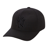 【韩国正品代购】MLB棒球帽NY洋基队男女鸭舌帽遮阳帽黑色黑标