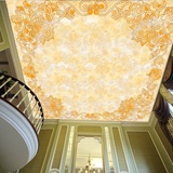 无缝大型壁画欧式花纹油画吊顶天花板客厅酒店宾馆壁纸3D立体墙纸