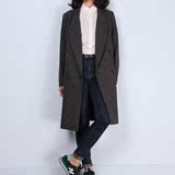 2015春秋新款韩版修身中长款休闲西服女欧美气质羊毛宽松西装外套