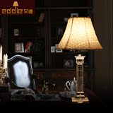 艾迪 欧式水晶台灯奢华卧室床头灯客厅书房高档现代时尚简约台灯