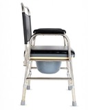 人坐厕椅洗澡椅移动马桶坐便器老年人家用 不锈钢座便椅坐便椅老