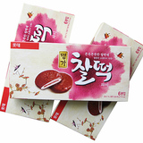 韩国进口零食LOTTE乐天巧克力味打糕派糯米年糕夹心派186g*3盒
